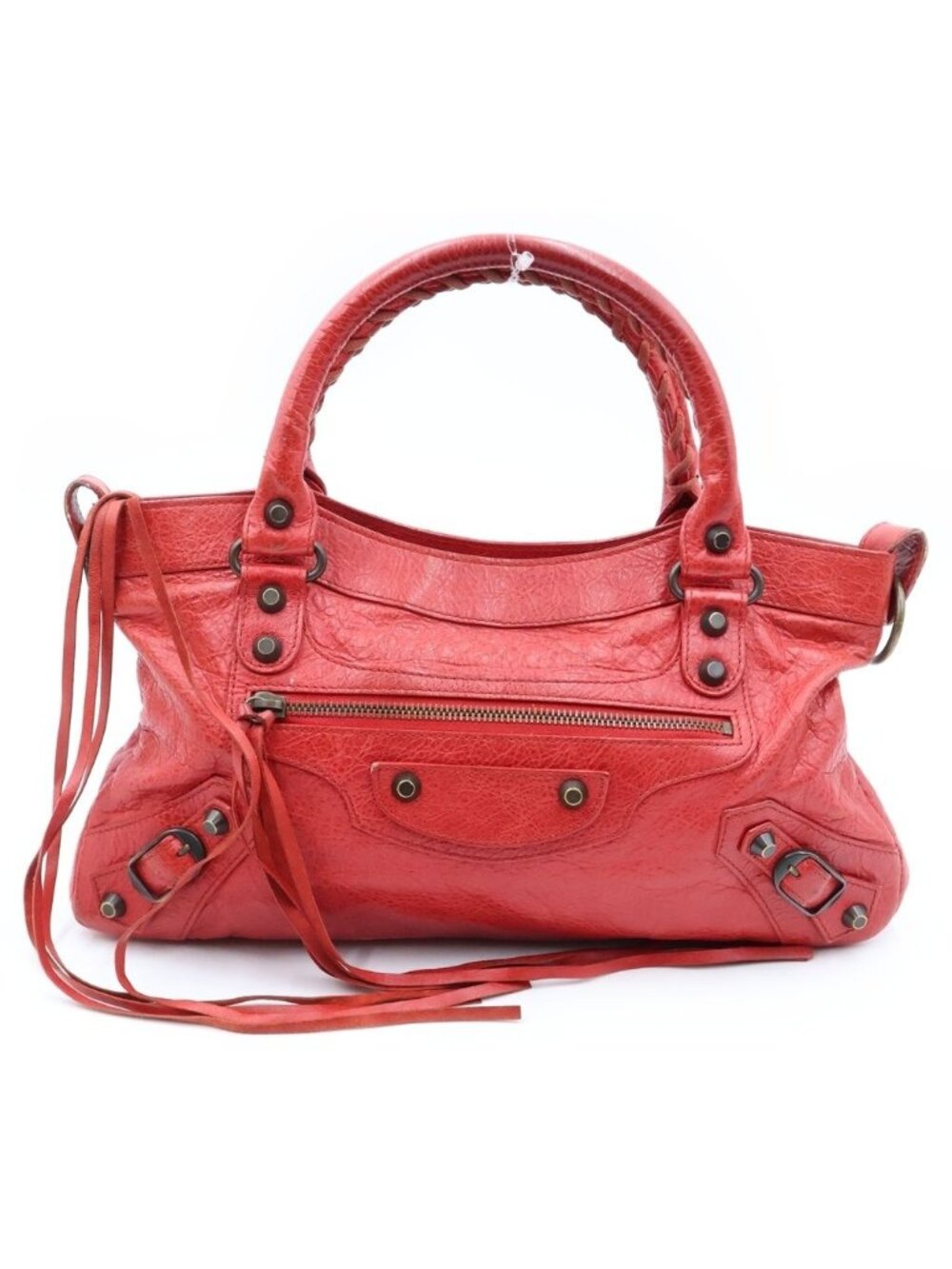 Balenciaga the First 2-Way Shoulder Bag Red Leather